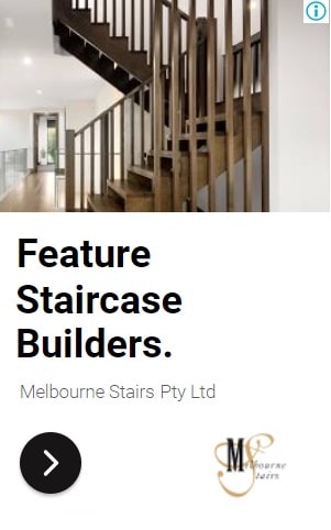 Feature Staircase Builders. Melbourne Stairs Pty Ltd.