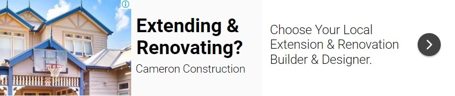 Extending and renovating? Choose your local extension and renovation builder and designer. Cameron Construction.